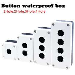 B01/2/3/4 hole button switch white control box emergency stop button switch box dustproof and waterproof 22mm plastic box