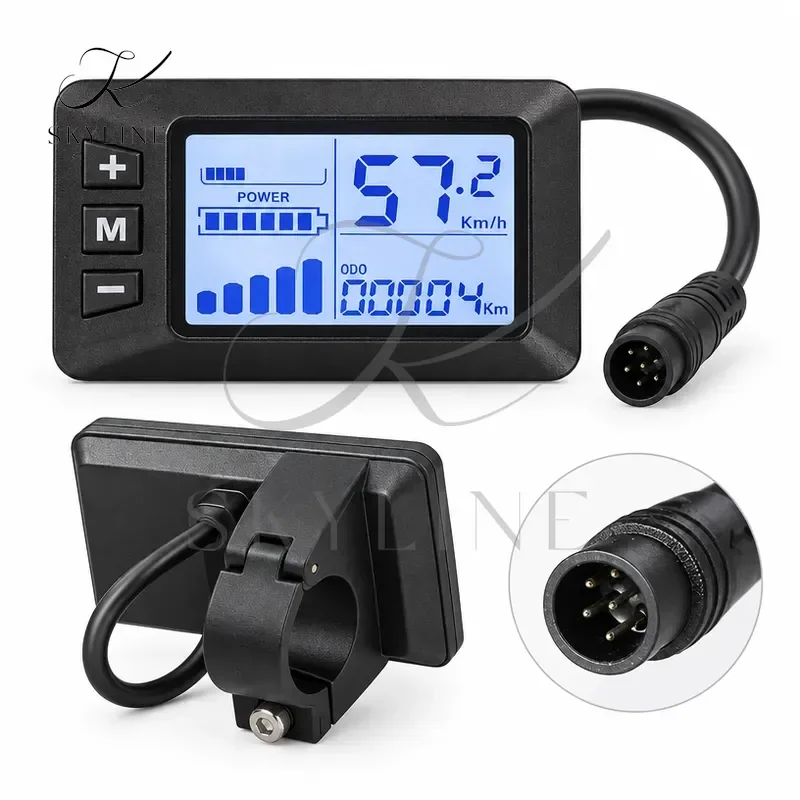For FOCAN Electric Bike Ebike Accessories Controller G51 LCD Display Electric Scooter Accelerator Waterproof Cable 6pin Male