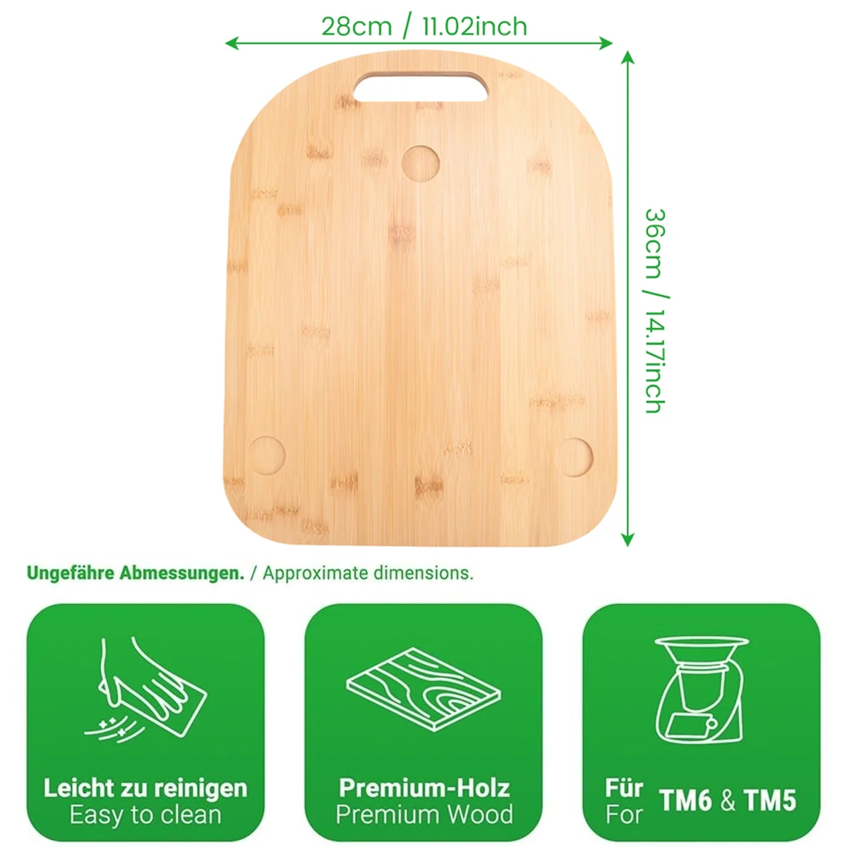 Gliding Board for Thermomix TM6 TM5 Gliders Effortless Moving Acrylic Rolling Board Wood Color