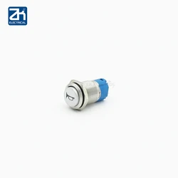 16mm 12-24V Car Led Light Momentary Horn Metal Button Switch Push Button Blue Green Red Yellow White