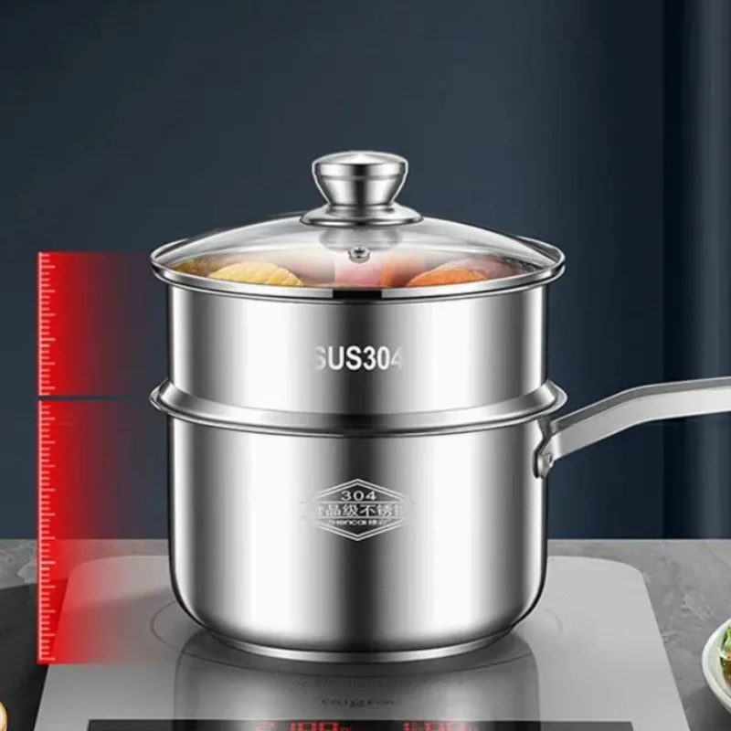 304 Stainless Steel Milk Pot: Nonstick Baby Food & Noodle Pan, Small Saucepan for Kitchen, Induction Cooktop & Infant Meal Prep