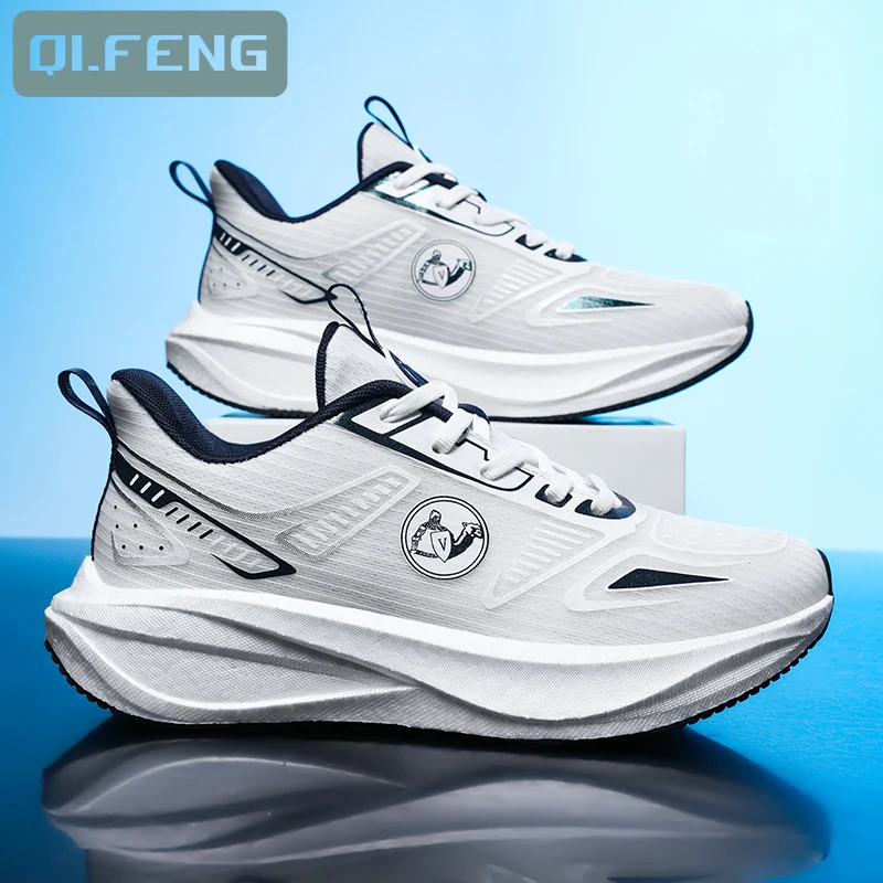 Men Women Sports Running Shoes Light Comfortable Soft Sneakers Jogging Marathon Footwear Nylon Carbon Board Fashion Shoe for Man