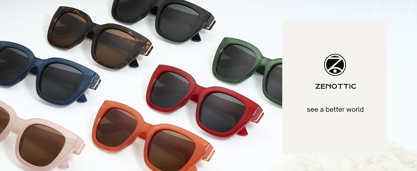 ZENOTTIC Modische Schmetterlings-polarisierte Sonnenbrille für Damen, UV400-Schutz, Schatten, Damen-Katzenaugen-Sonnenbrille – Detail 13