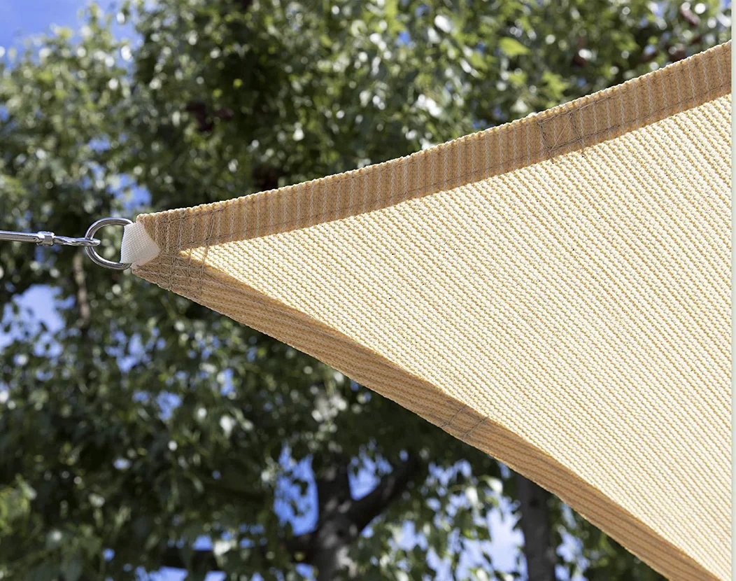 Factory direct sales supply 185GSM 10 * 10 feet sunshade sail beige