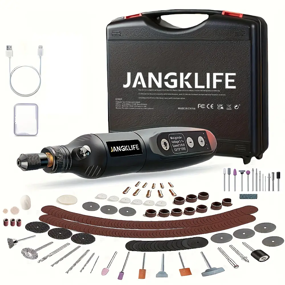 JANGKLIFE USB 무선 로타리 도구 키트 목공 조각 펜 DIY 쥬얼리 금속 유리 미니 무선 드릴
