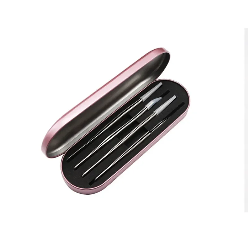 4 Slots Eyelashes Tweezers Box Exquisite Tinplate Storage Protection Box Beauty Makeup Tools Lash Extension Supplies