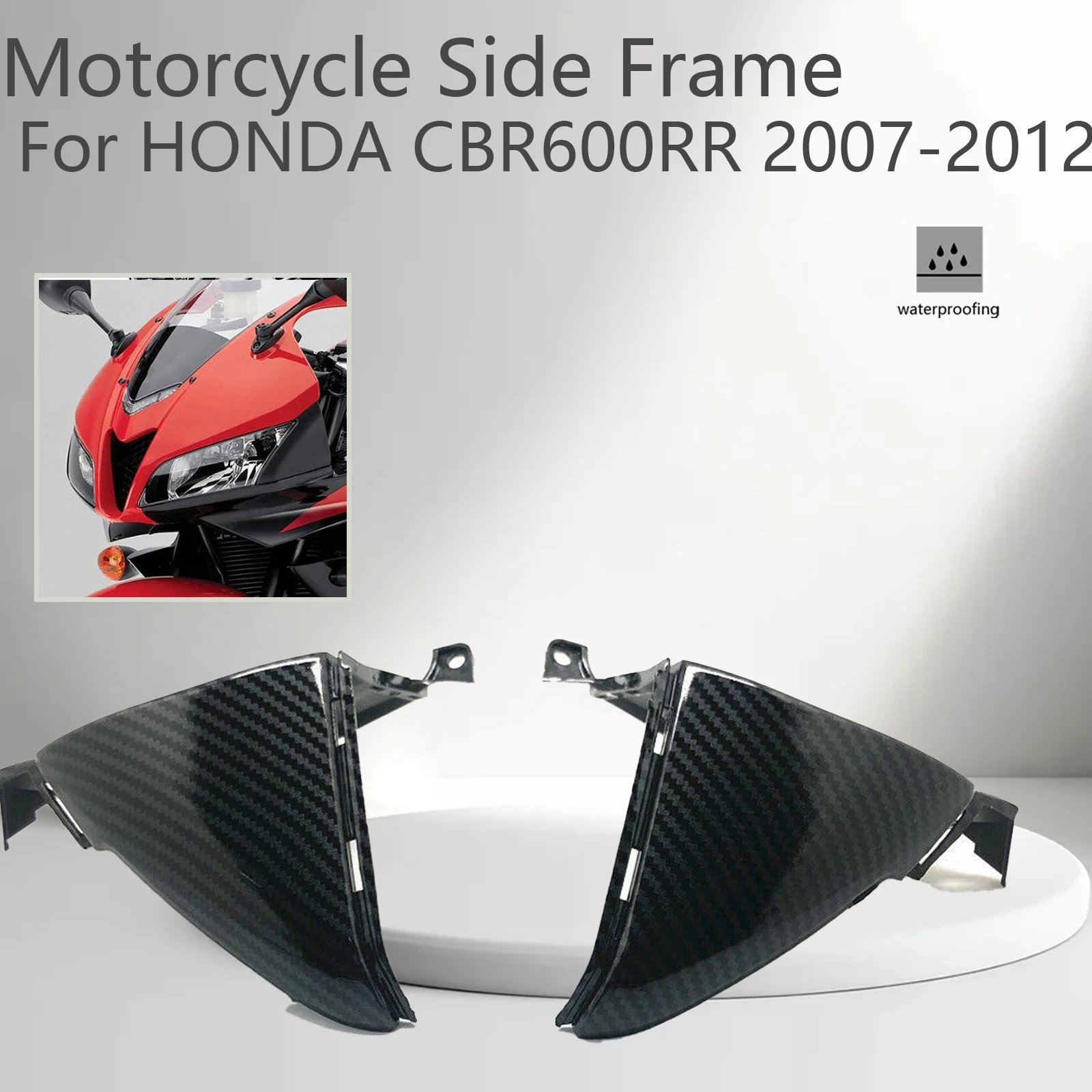For HONDA CBR600RR 2007-2012 Motorcycle Accessories Headlight Fairing Side Frame Panel Guard Cover ABS High-quality Fairing