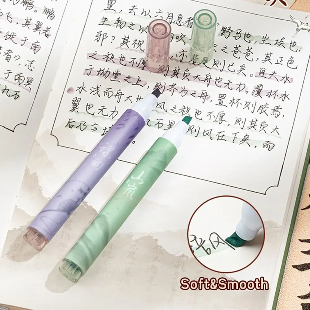 

4PCS/Set Chinese Style Highlighter Pen DIY Scrapbook Painting Writing Drawing Art Marker Pens Painting Color Pen Students