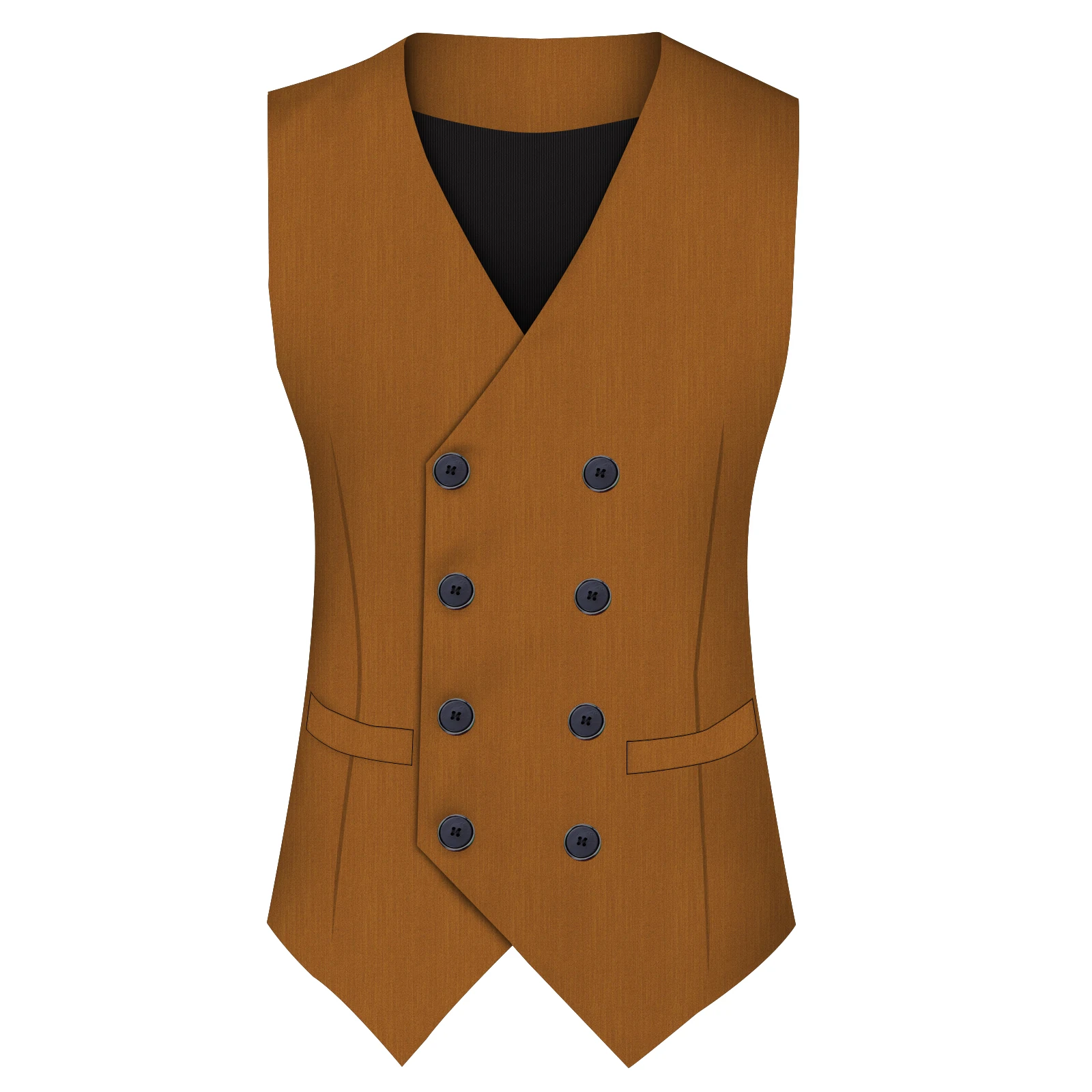 High Quality Dress Vests For Men Slim Fit Mens Suit  Men's Double-breasted Sleeveless Suit Vest Top Vest Jacket