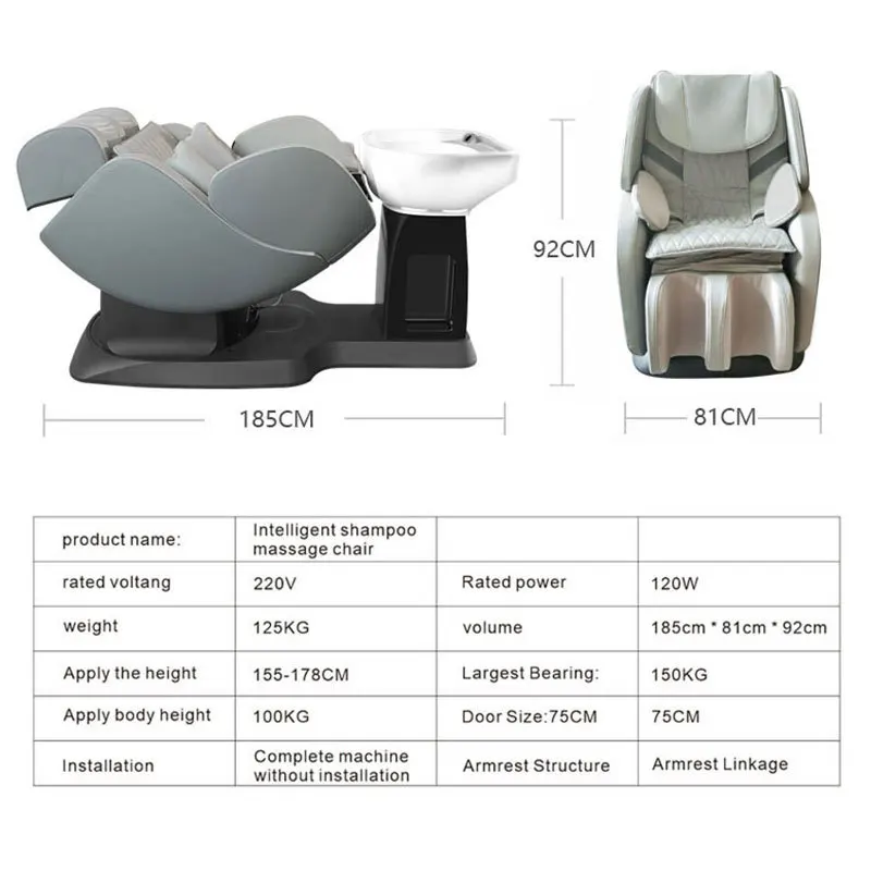 Head therapy intelligent fully automatic massage, hair washing, bed chair, beauty salon, hair care, multi-functional electric