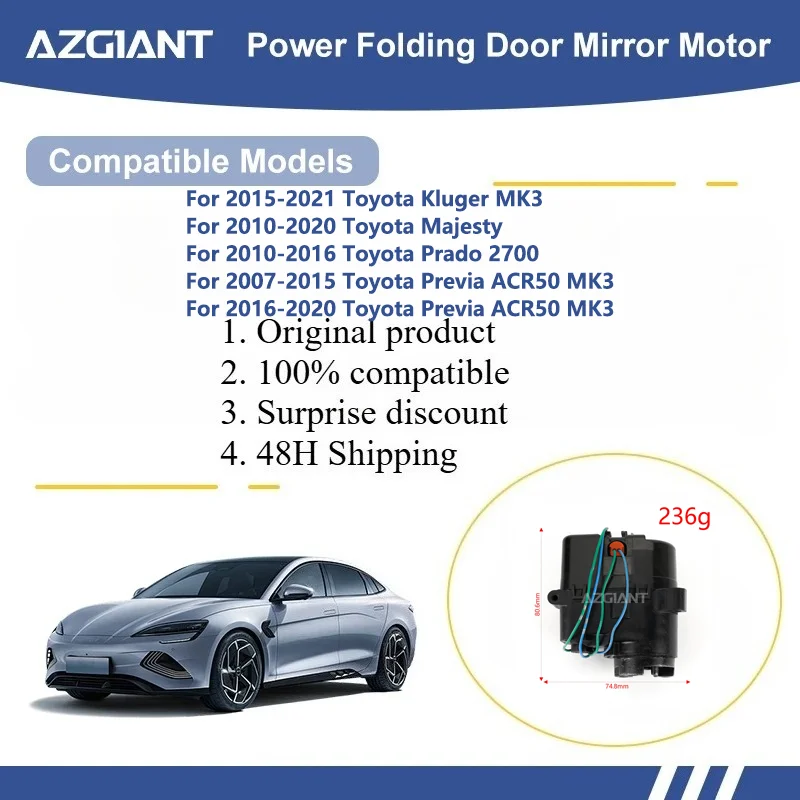 

AZGIANT For Toyota Kluger MK3/Majesty/Prado 2700/Previa ACR50 MK3/Previa ACR50 MK3 Door Mirror Foldaway Motor car Replacement