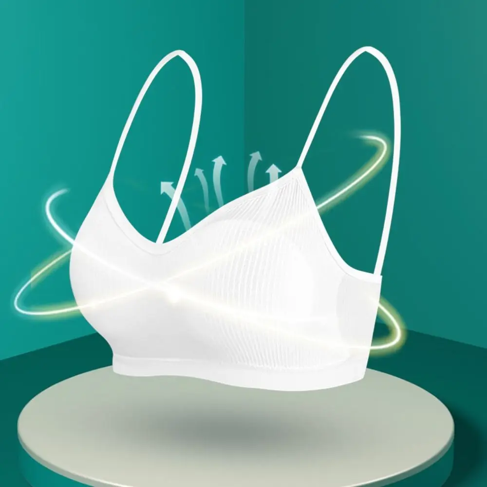 Comfortable Wireless Disposable Bras Straps with Chest Pad Disposable Bralette Cotton Disposable Underwear for Women Spa