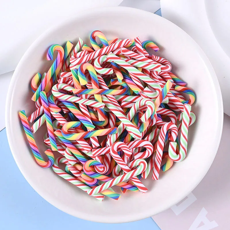 10pcs Mini Christmas Candy Canes Xmas Tree Hanging DIY Wreath Supplies Twisted Crutch Pendant New Year Home Decoration DIY Craft