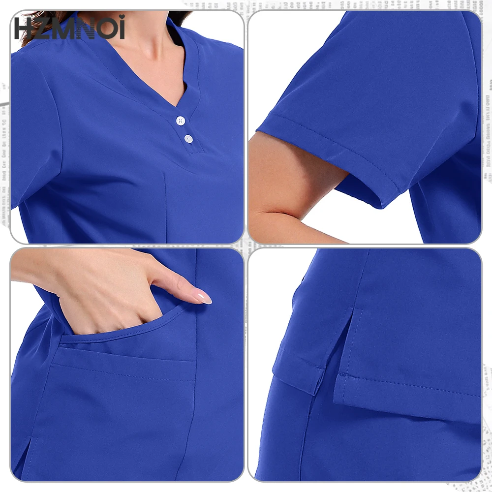 Uniforme cirúrgico hospitalar, conjunto de esfoliante médico, roupas de médico, enfermeira, acessórios de enfermagem, clínica dentária, salão de beleza, conjunto de laboratório