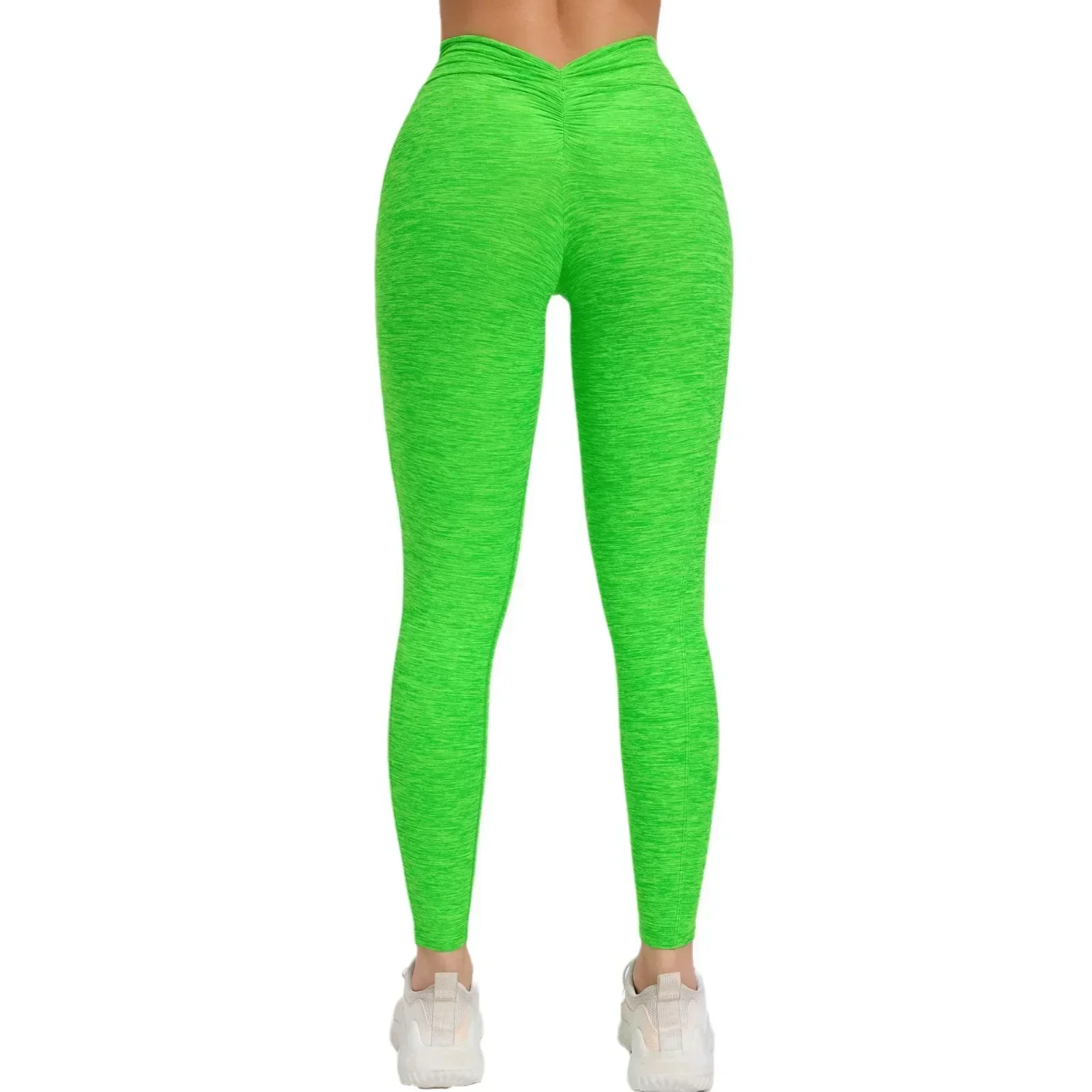 Seamless Yoga Leggings Pants Sports Fitness High Waist Peach Hip-lifting V Waist Pockets Trousers Workout Gym Leggings for Women