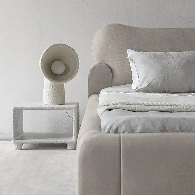 Bedside table: Modern minimalist small cement cabinet, bedroom bedside mini minimalist luxury storage cabinet