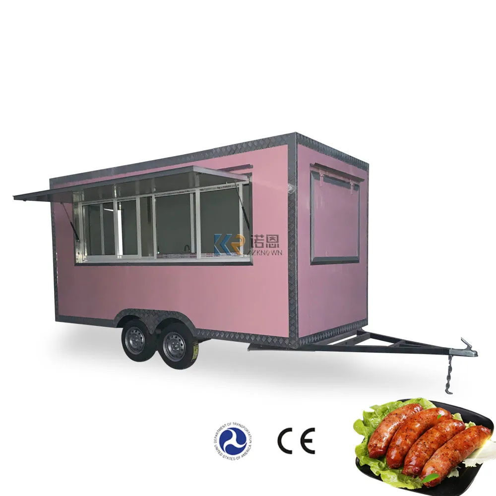 2023 Retail Retro Food Carts Our Cart Support Trailers Fast Custom Trailer Food Trailer with Full Kitchen Equipments