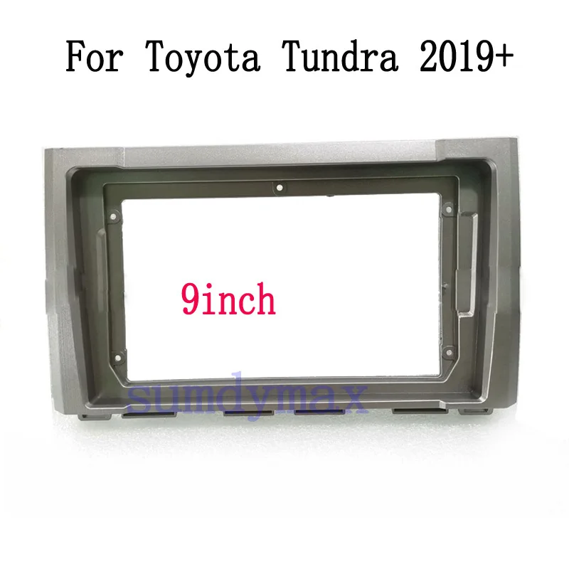 2 DIN Car Stereo Radio DVD Fascia Panel Plate Trim Kit Frame 9Inch for Toyota Tundra Sequoia 2019-2022 Refitting