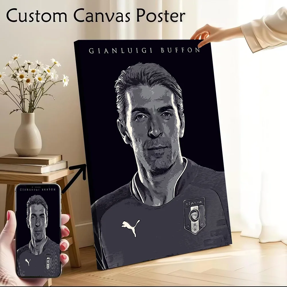 Pôster em Tela Gianluigi Buffon, Imagens Personalizáveis, Arte de Parede, Pintura em Tela para Decoração de Interiores, Decorações para Sala de Estar