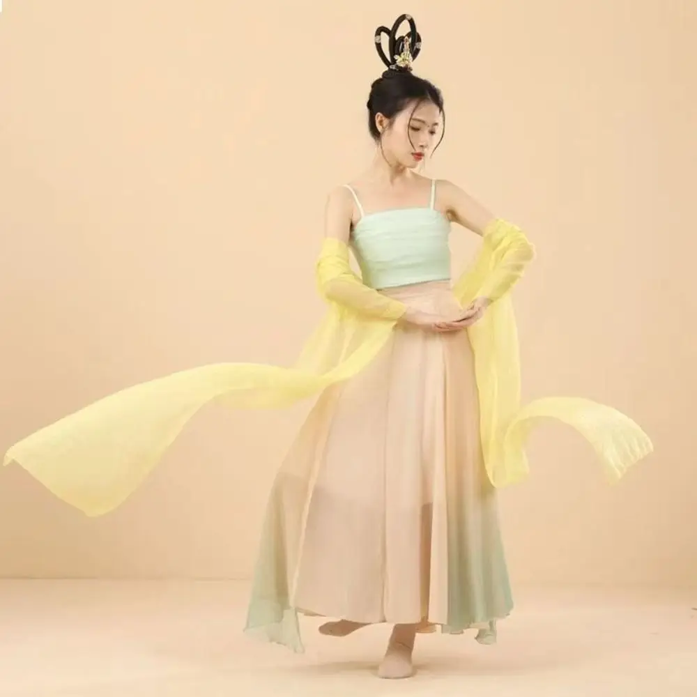 Classic Chiffon Chinese Ancient Dance Ribbon Traditional Ethereal Hanfu Long Shawl China Style Opera Costume Streamer