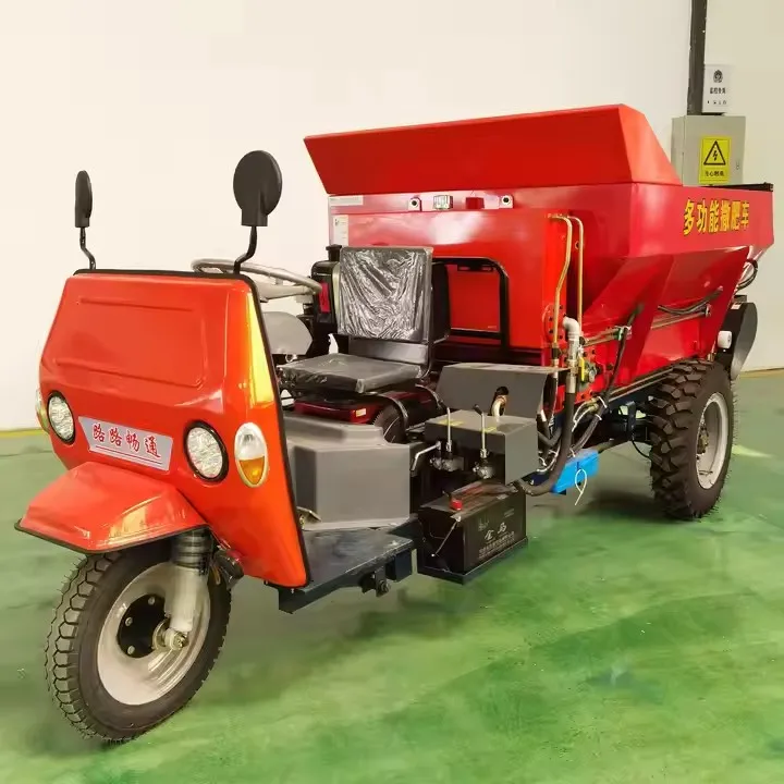 Dreirädrige Düngerstreuermaschine zum Verbreiten von Kompost, Geflügel und Kuhmist