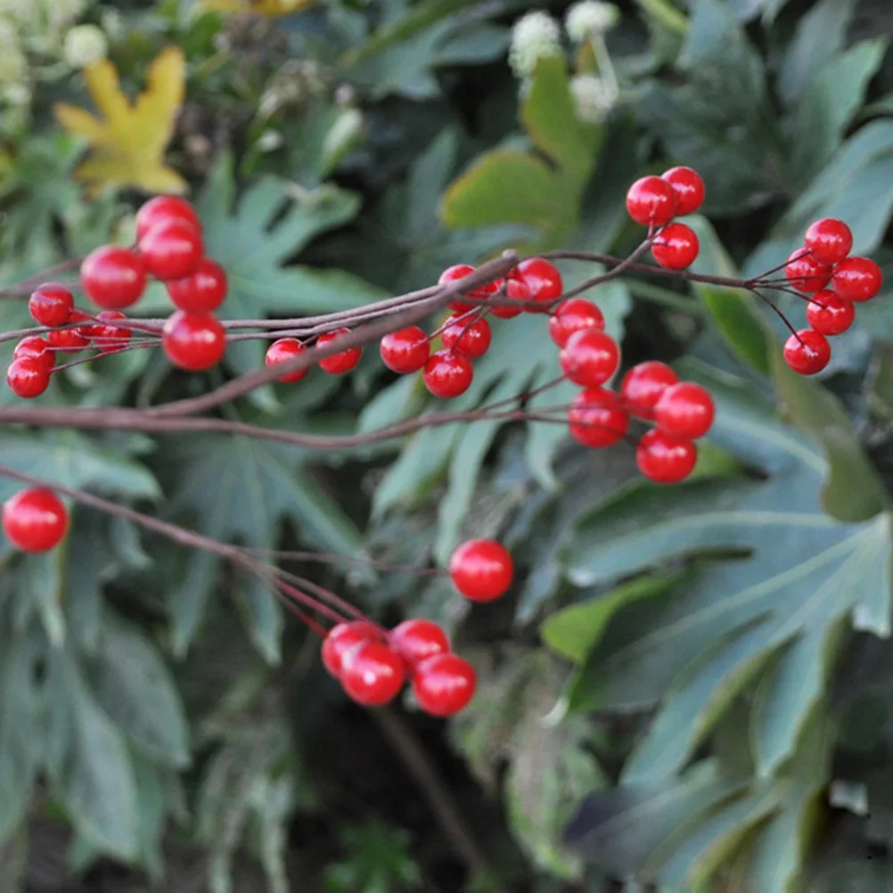 100 قطعة ديكور الكرز الأحمر محاكاة فاكهة نابضة بالحياة لعيد الميلاد حفلة المنزل المطبخ الديكور الكرز الاصطناعي فاكهة وهمية للأطفال