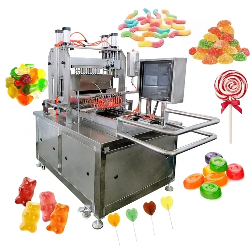 A New Type of Automatic High Precision Stainless Steel Hard Candy Fudge Deposition Machine with Filling Function
