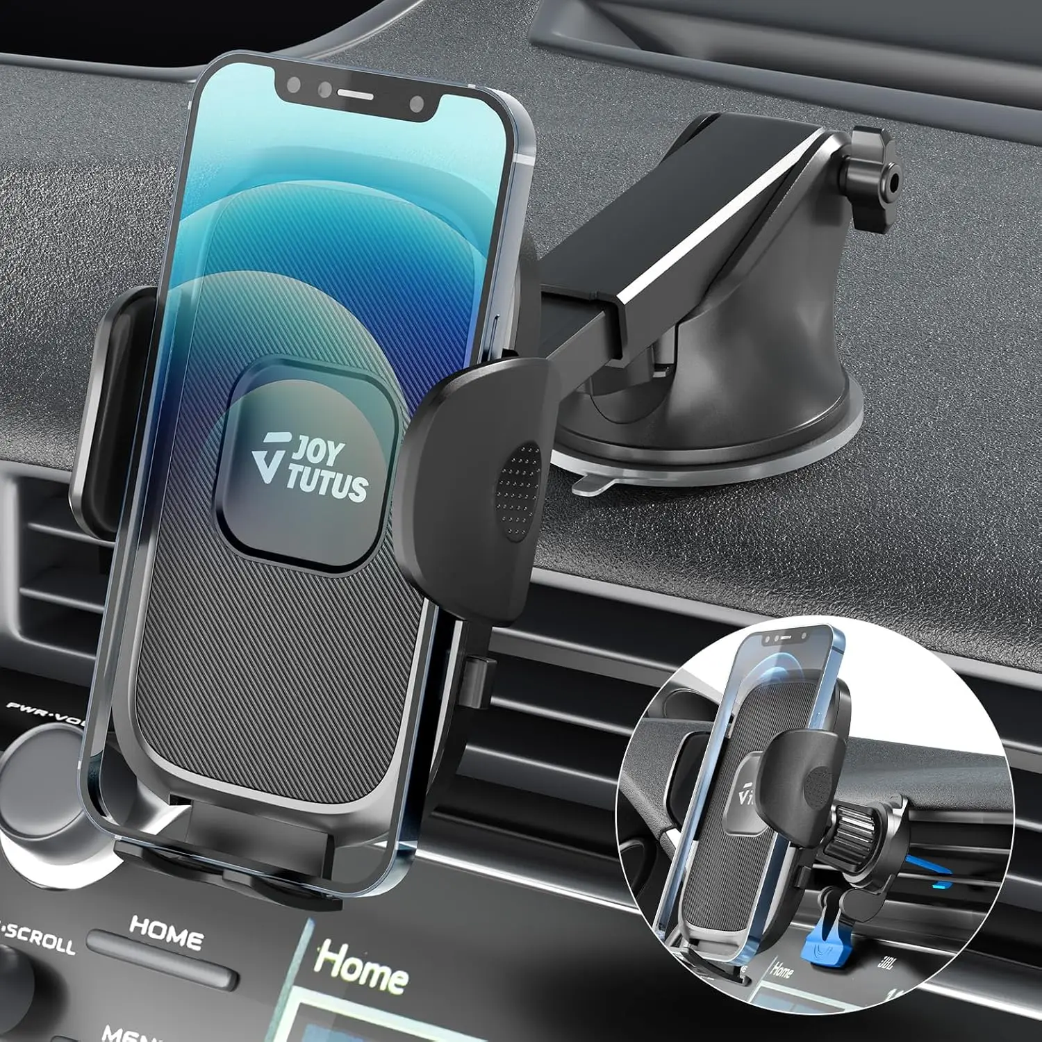 Car Cell Phone Holder 3 in 1 Long Arm Strong Suction Cup Car Phone Holder Mount Universal