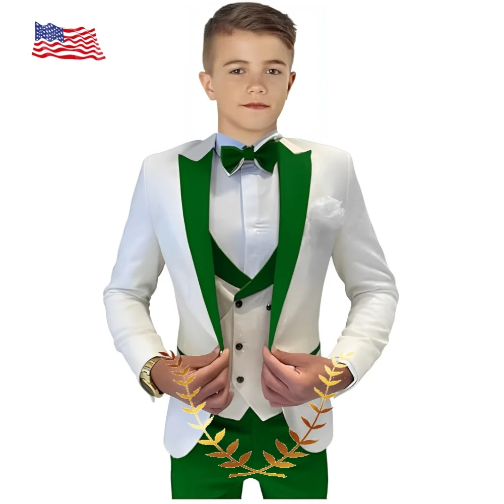 

Suit for Boys Wedding Tuxedo 2-16 Years Kids Formal Jacket Pants Vest 3 Piece Set Custom Outfit Classic Child Clothes Suits