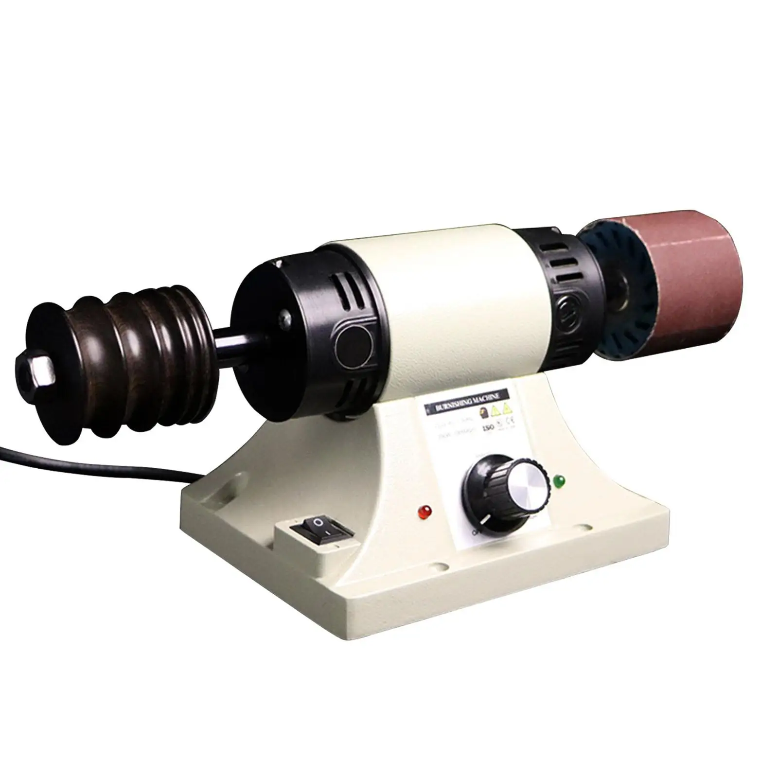 

Leather Polishing Burnishing Machine Desktop Low Noise Easy to Carry Adjustable Speeds Professional Edge Grinding Machine