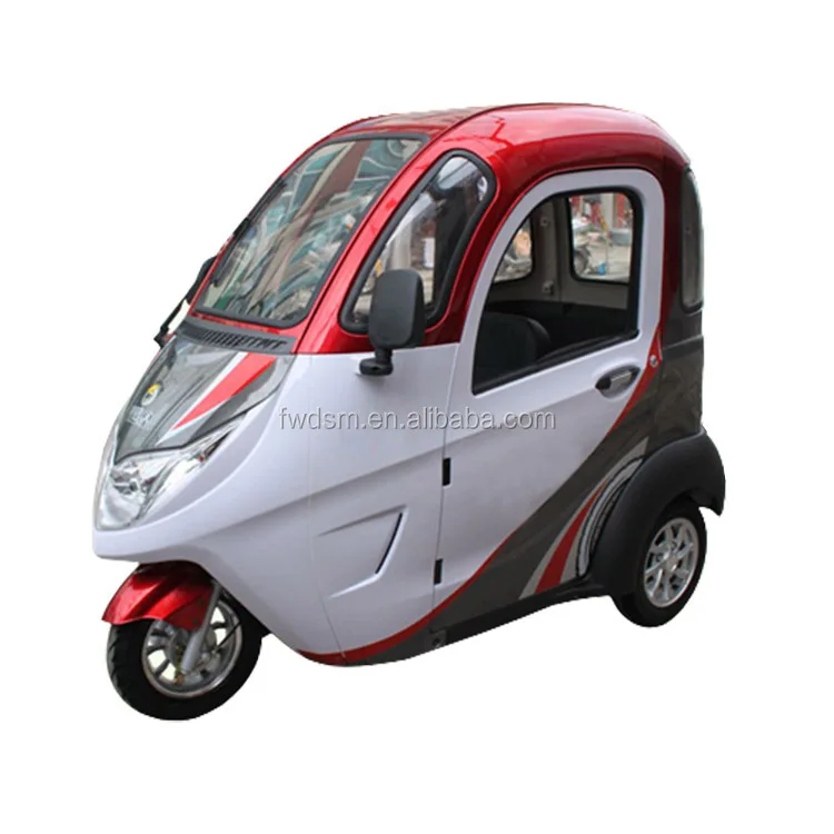 Enclosed cheap adult electric tricycle with passenger seat