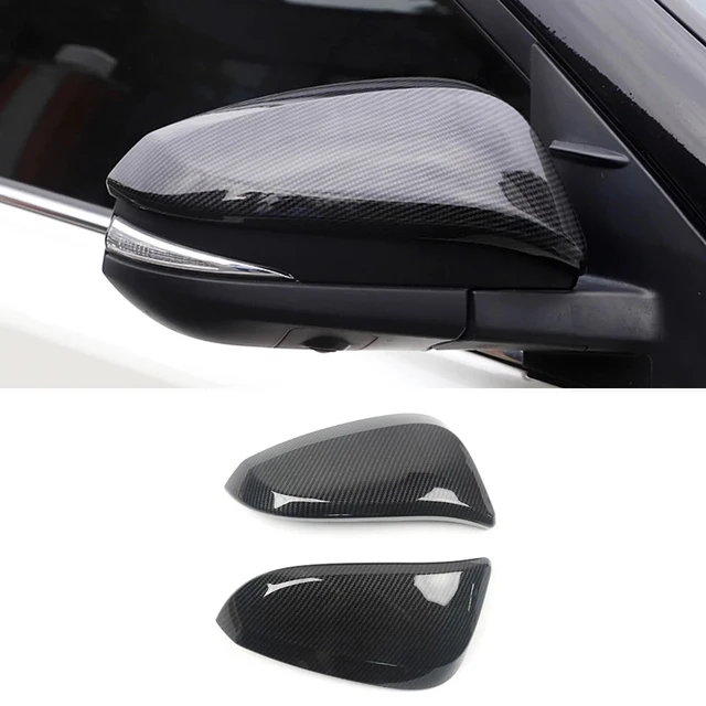 ABS Carbon Fiber Rearview Mirror Trims Rain Eyebrow Frame Cover For Toyota RAV4 2014 2015 2016 2017 2018 Car Styling Accessories