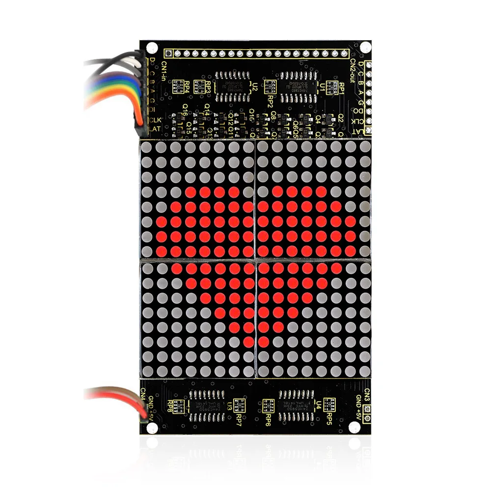 Keyestudio LED Dot Matrix Display Module 16*16 Cascading illimitato/12864 interfacce compatibili per Arduino Kit