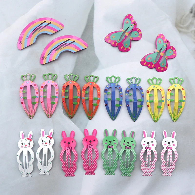 20Pcs/Set Cute Cartoon Animal Fruit Colorfur Hairpins Girls Sweet Hair Clip Barrettes Headband Kids Fashion Hair Accessories