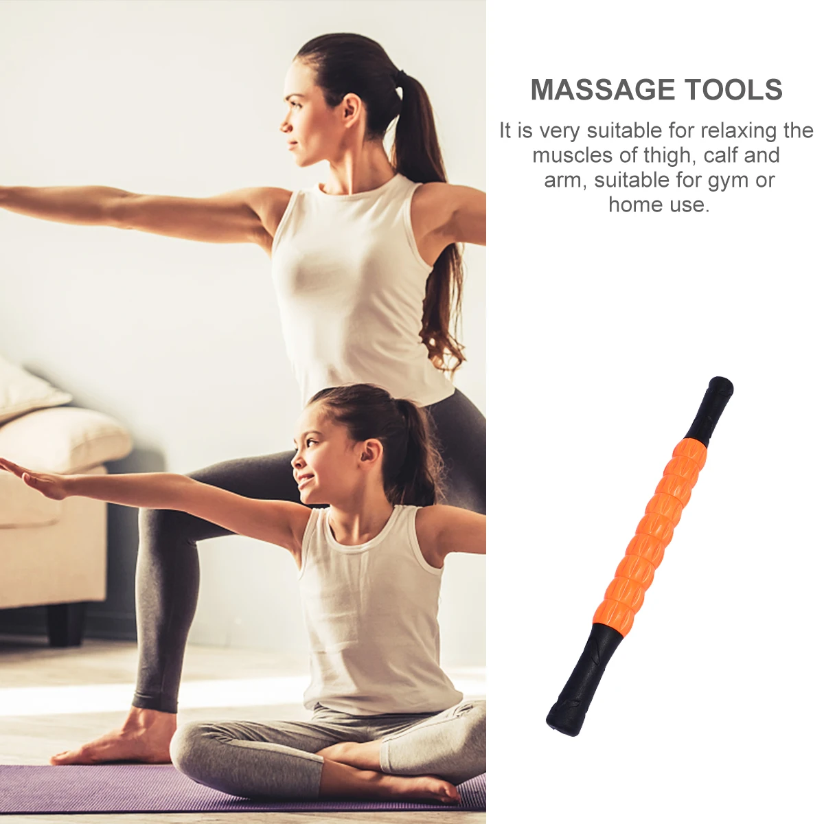 

1Pcs Massage Roller Stick High-Quality Plastic Muscle Relaxation Tool for Thigh Calf Arm Pain Relief Sports Therapy Yoga Massage