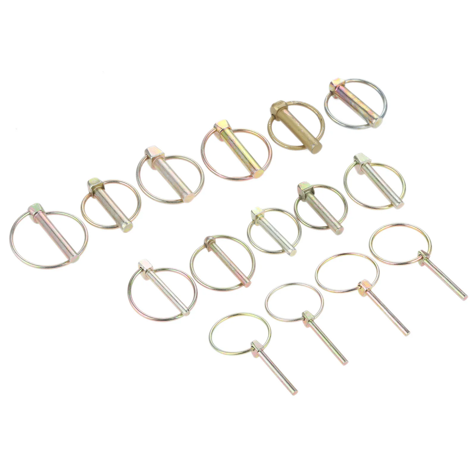 DRELD-Heavy Duty Steel Pin Ring Clips, barco, trator, reboque, caminhões, fazenda, reboques, cortadores, M4.5-M11, M4.5-M11, 2pcs