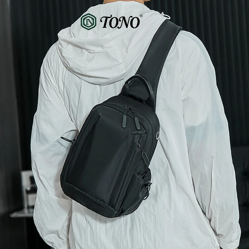 Fashion Men's Sling Bag Large Capacity Anti-theft Crossbody Bag Casual Outdoor Hiking Cycling Shoulder Bag Lightweight Pack