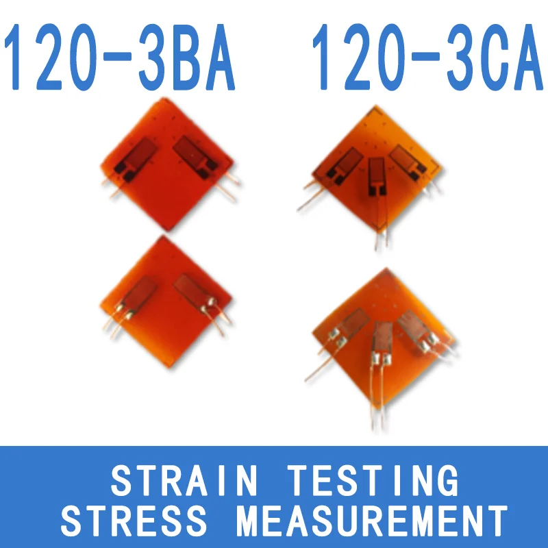 High Accuracy 2-Axis / 3-Axis Strain Gauge 120-3BA 120-3CA Solderable Lead for Strain Testing & Stress Measurement