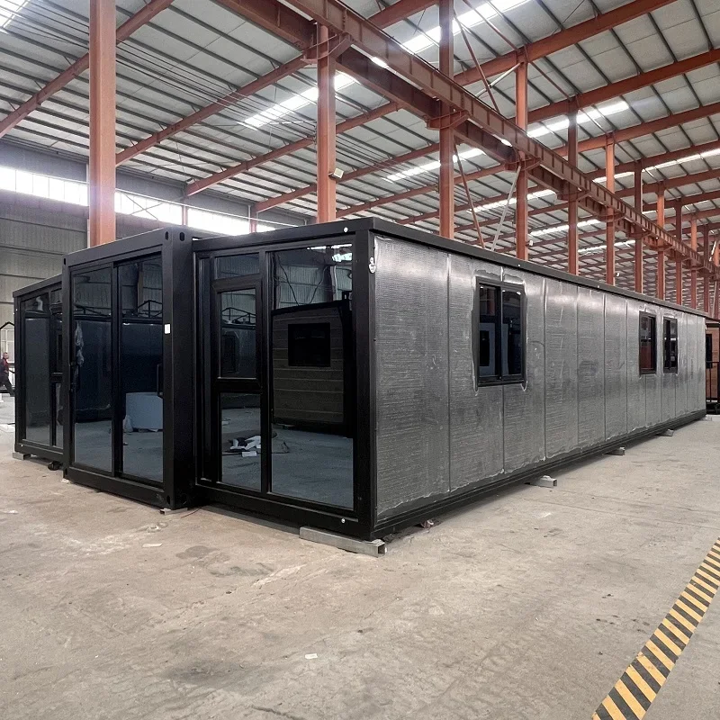 Portable Tiny Home Modular 2 Bedroom Container House Cabin Prefab Flat Pack Mobile Garden Room Readymade Foldable Folding House
