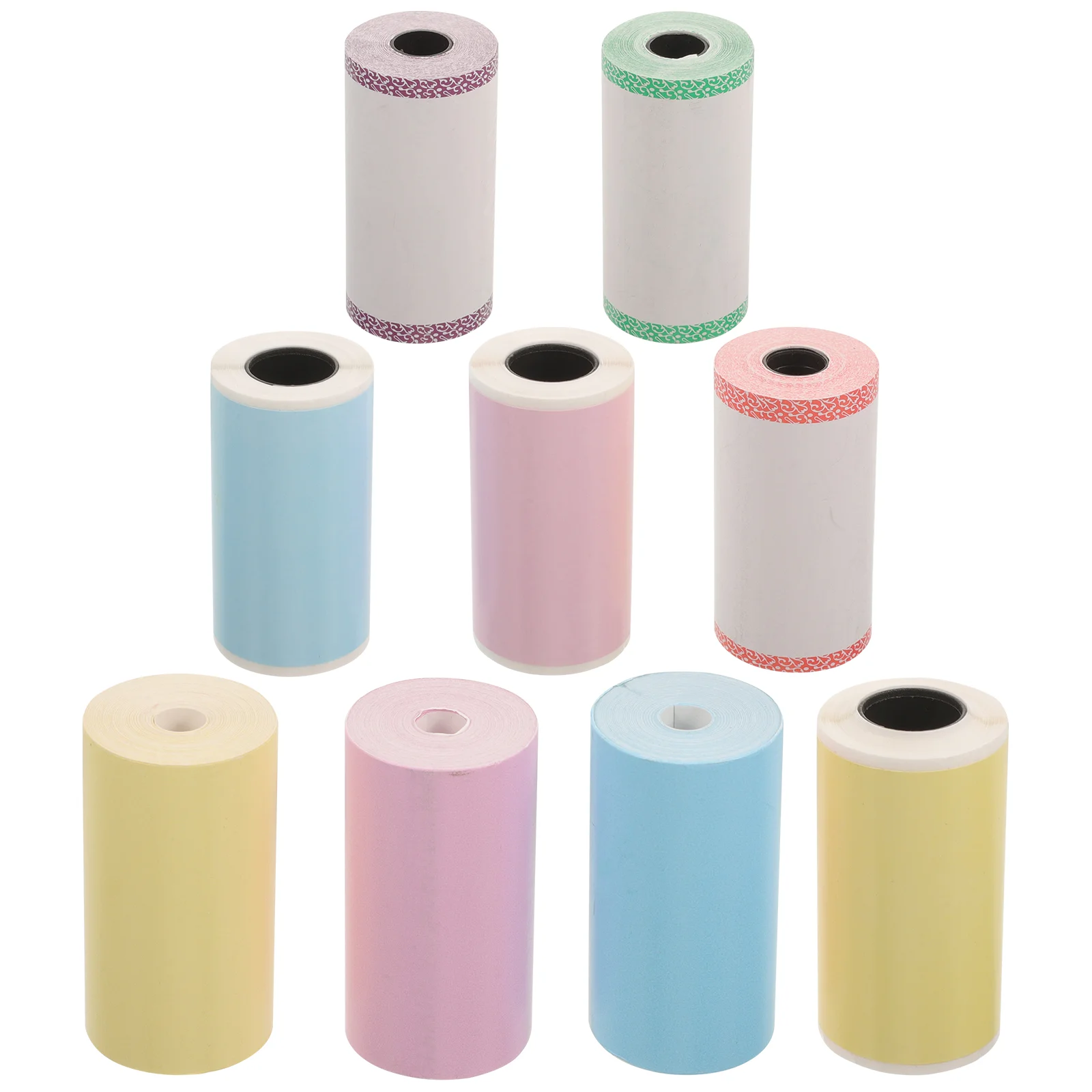 9 Rolls Thermal Paper Stickers Mini Printer Label Printing Heat Sensitive Labels for