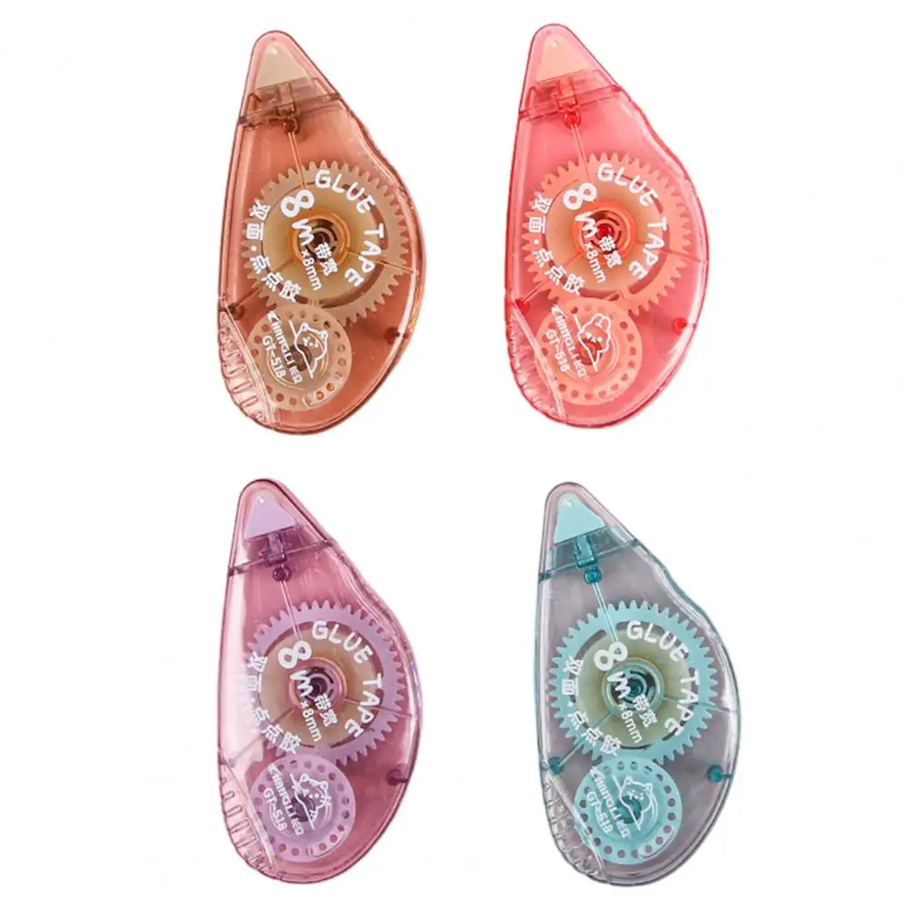 Rolo de fita dupla face cola, padrão colorido dos desenhos animados, compacto e portátil, Scrapbooking para permanente