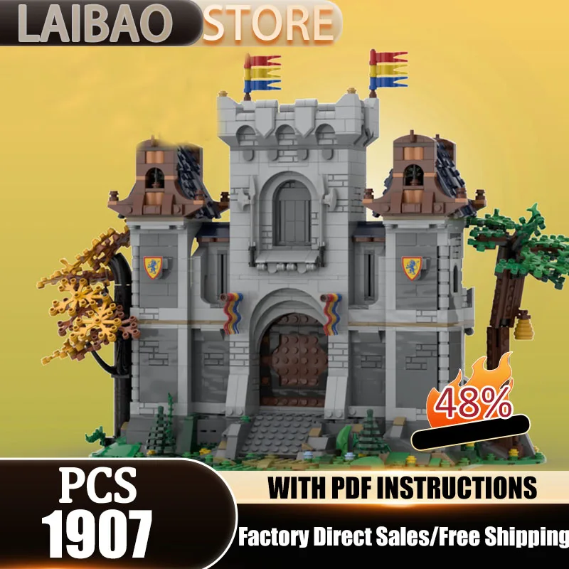 Medieval Castle Model Moc Building Blocks Castle Gate Technology Bricks Christmas Assembly Street View Toys Constructrion Gifts