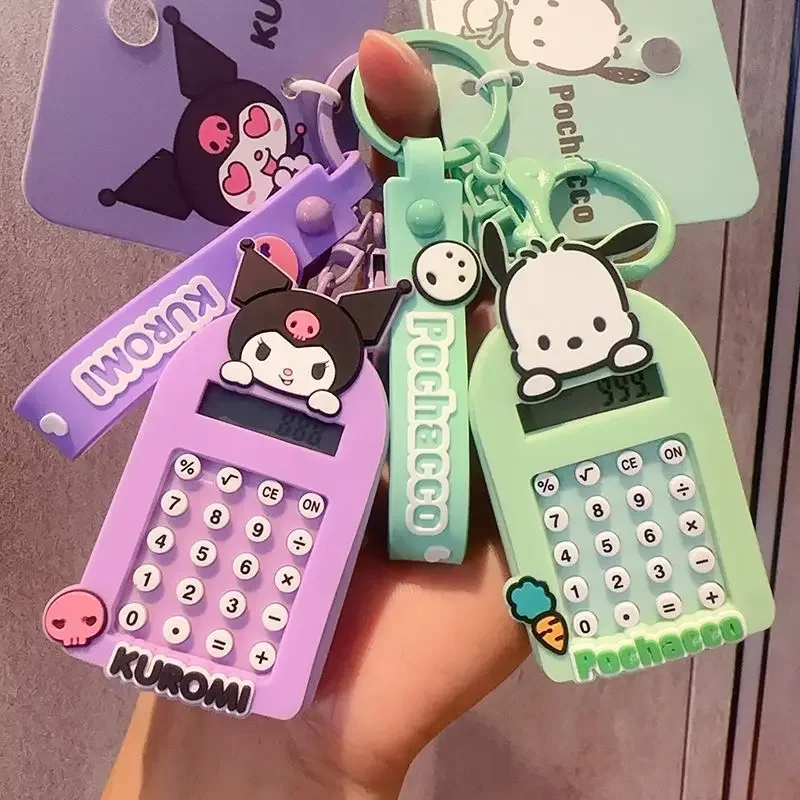 Neuer Sanrio Schlüsselanhänger Hello Kitty Kawaii Anhänger Kuromi Cinnamoroll Anime Auto Anhänger Taschenrechner dekorativer Schlüsselanhänger Spielzeug süßes Geschenk