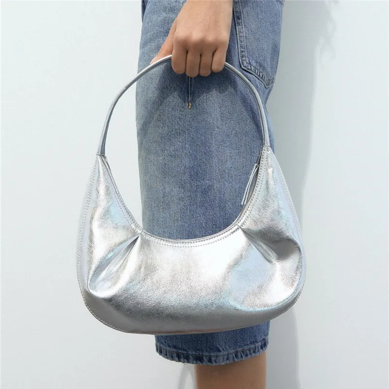 Fashion Women Shoulder Bags New Texture Solid Color Niche Jiaozi Bao Korean Style Leisure Versatile Outdoor Trend Handheld Bags