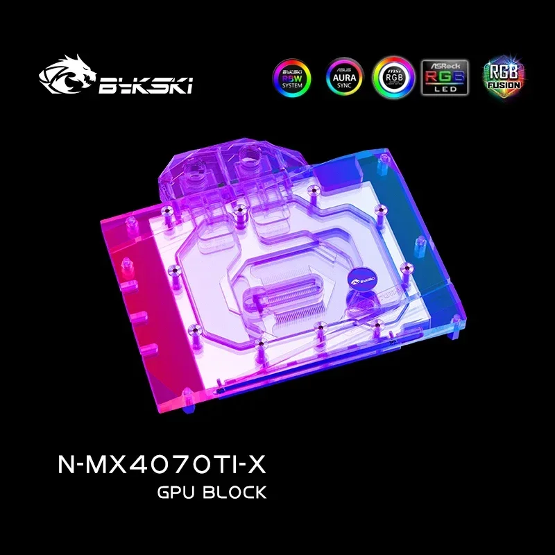 Bykski 4070 Scheda grafica di raffreddamento Blocco acqua per MAXSUN Geforce RTX 4070Ti iCraft OC 12G watercooler GPU Radiatore N-MX4070TI-X