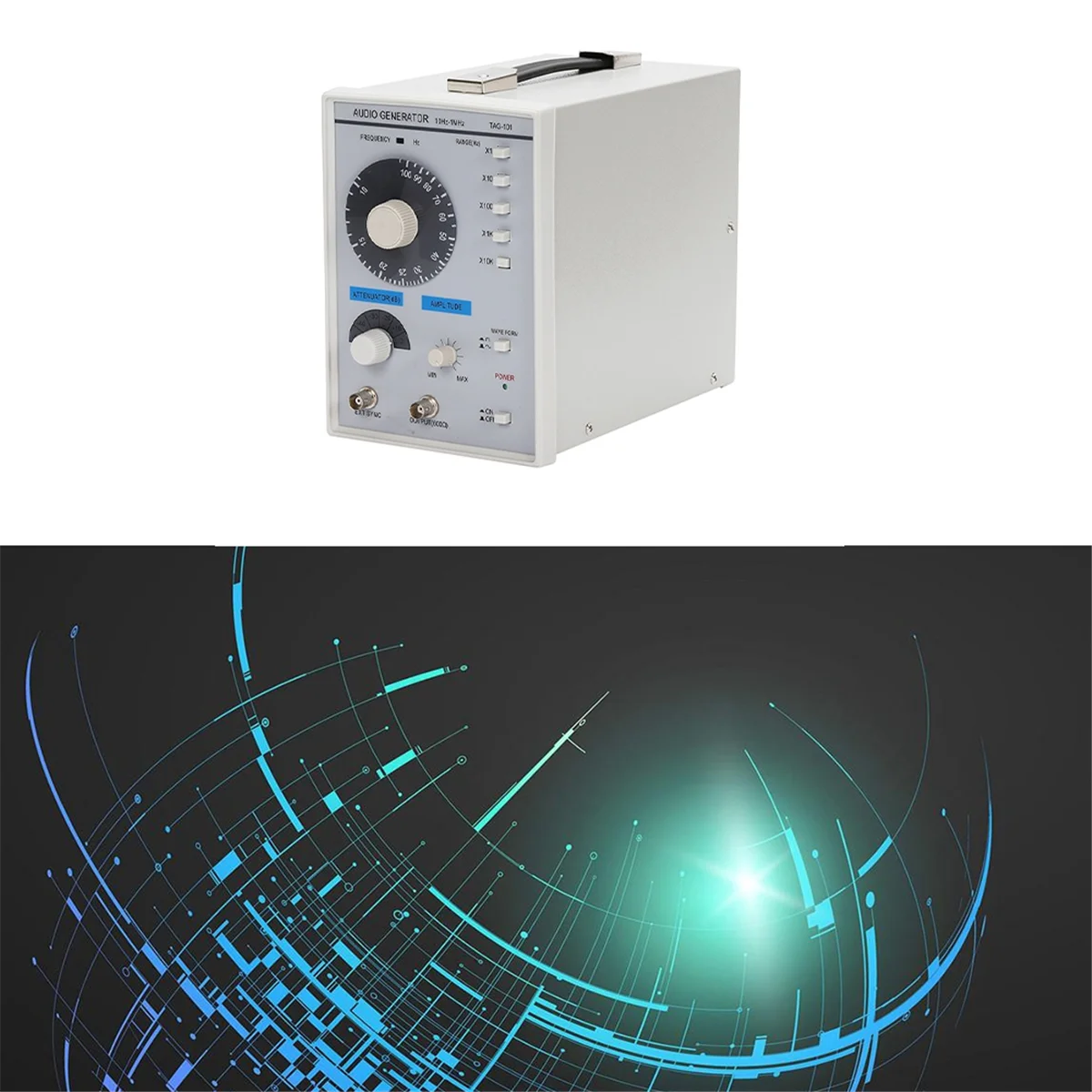 

2025+TAG-101 Audio Signal Generator 10Hz-1MHz Low Frequency Generator for Electronics Maintenance Testing US Plug