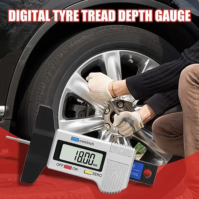 Digitale Auto Reifen Reifen Profiltiefenmesser Meter Auto Reifen Verschleiß Erkennung Messwerkzeug Messschieber Dicke Messgeräte Überwachungssystem