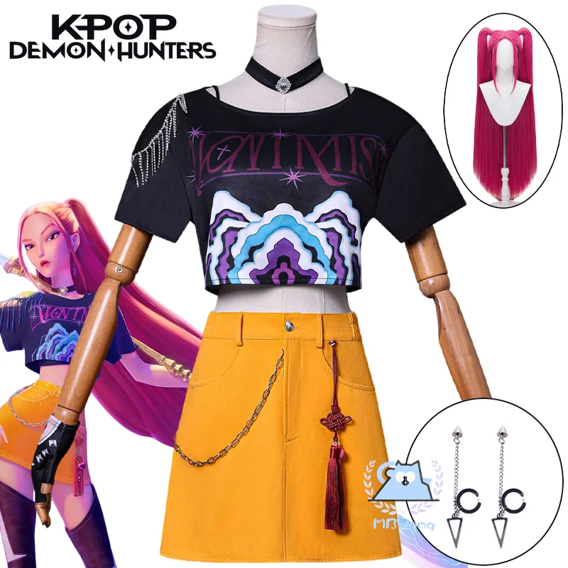 

Аниме KPop Охотники Демонов Мира Косплей Костюм Юбка Охотница Униформа Чулок Фестиваль Для Хэллоуина Вечеринка Женщины Девушки