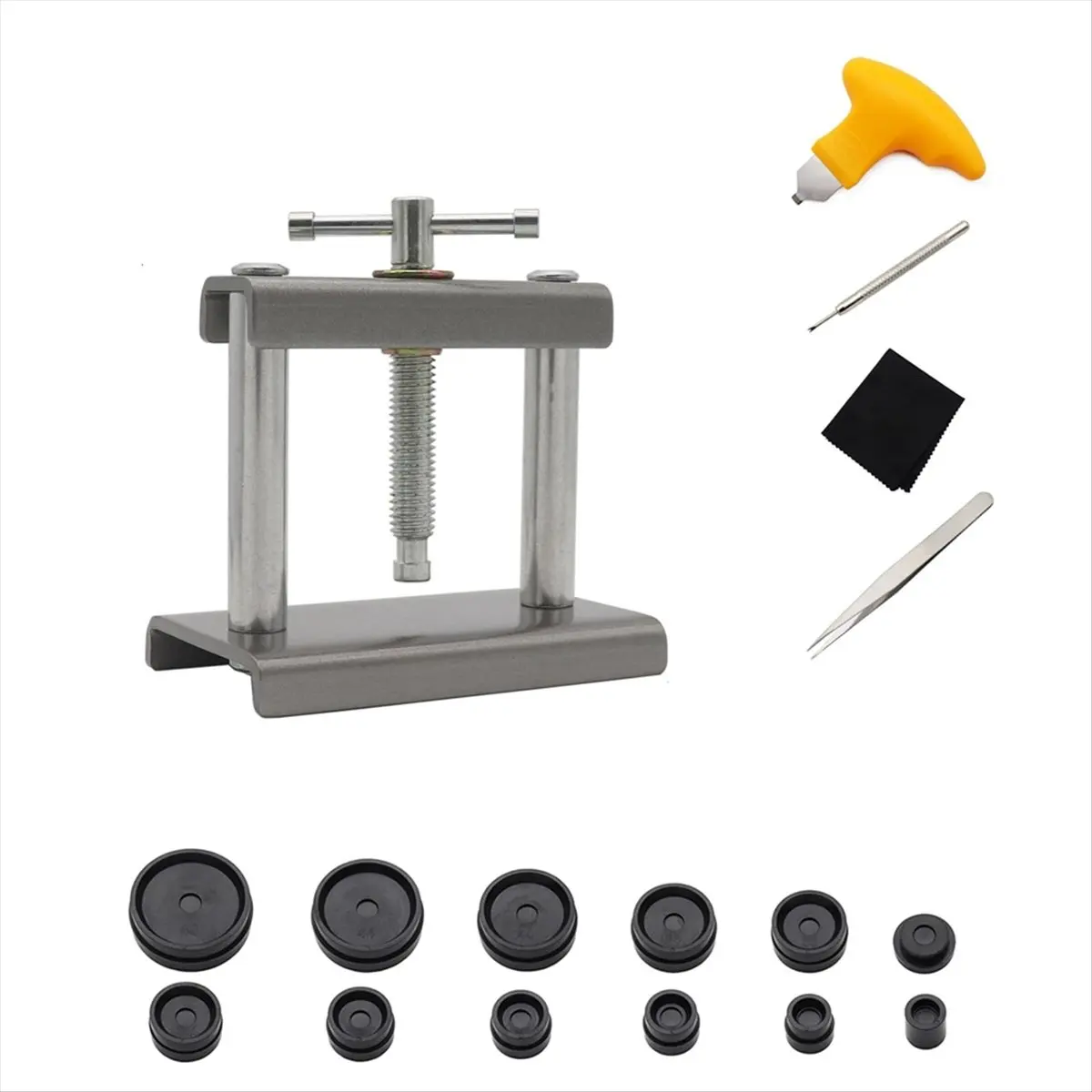 Watch Battery Replacement Tool Kit Watch Press Set Back Case Watch press cover Metal + Plastic
