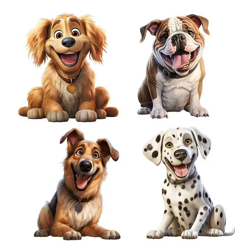 Funny Animals Dog Wall Sticker Kitchen Decoration Dining Room Living Room Cabinet Refrigerator Home Decoration Decal S1005